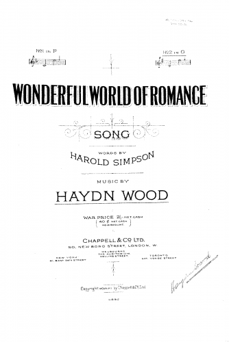 Wood - Wonderful World of Romance - Score