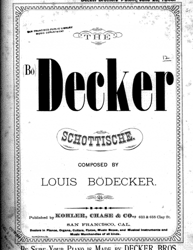 Bödecker - The Decker Schottische - Score