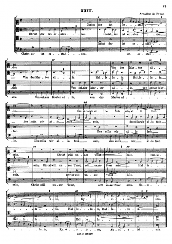 Bruck - Christ der ist erstanden - 1st version (D major) - Score