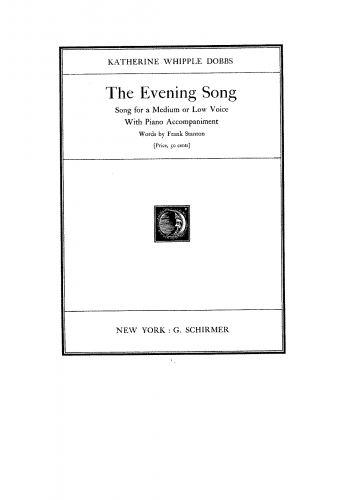 Dobbs - The Evening Song - Score