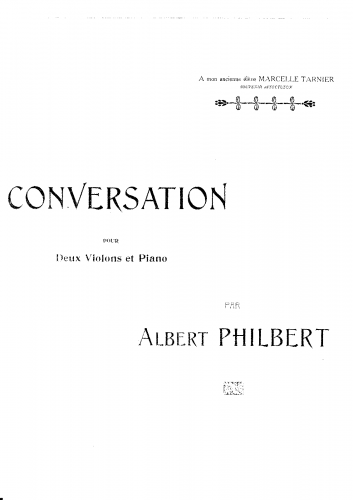 Philbert - Conversation - Score