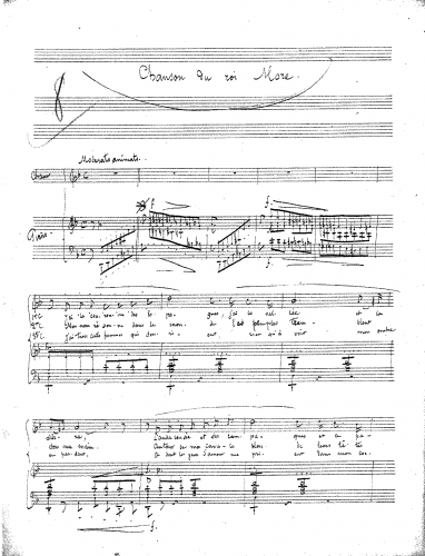 Soubre - Chanson du Roi More - Score