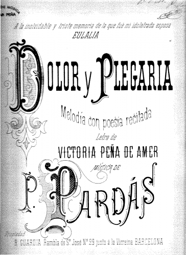 Pardás y Font - Melodía con Poesia Recitada - Score