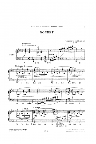 Courras - Sonnet, Op. 31 - Score