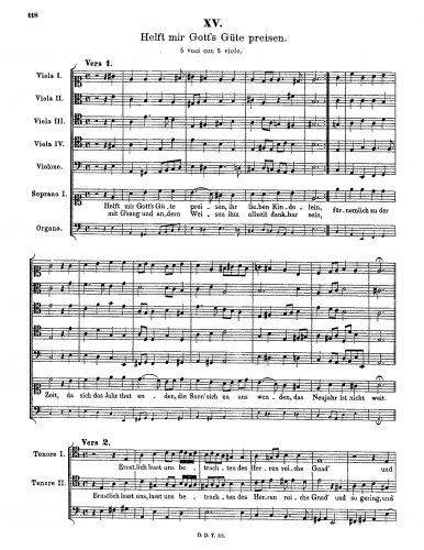 Tunder - Helft mir, Gott's Güte preisen - Score