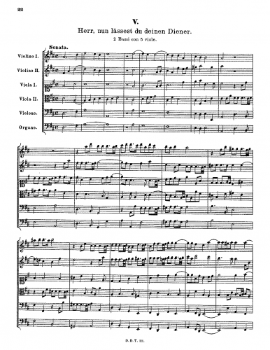 Tunder - Herr, nun lässest du deinen Diener - Score