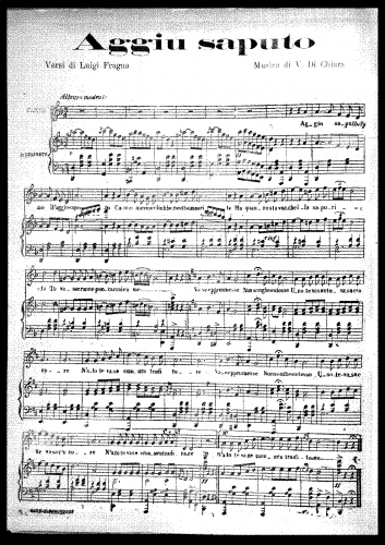 Di Chiara - Aggiu saputo - Score