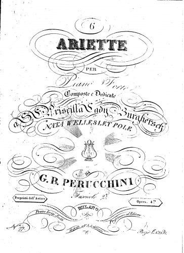 Perucchini - Sei Ariette - Score