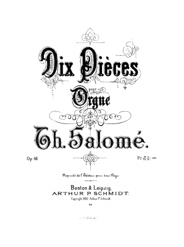 Salomé - 10 Pièces - Score