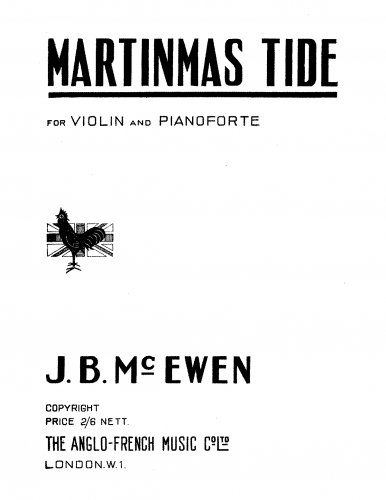 McEwen - Martinmas Tide for Violin and Piano - score and part