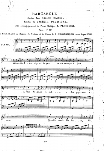 Perucchini - Barcarole - Score