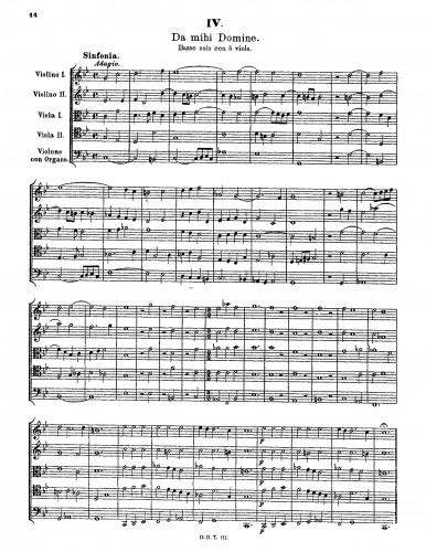 Tunder - Da mihi Domine - Score