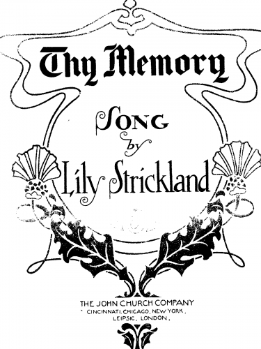 Strickland - Thy Memory - Score