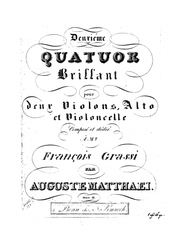 Matthäi - String Quartet in A major