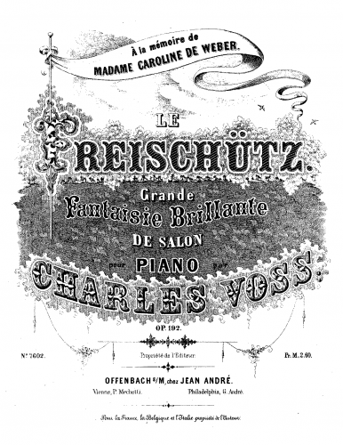 Voss - Fantaisie brillante 'Le Freischütz' - Score