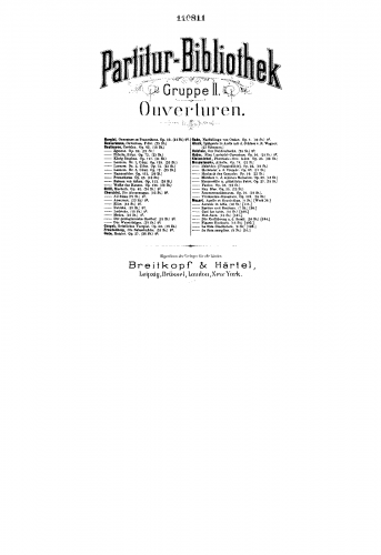 Gade - Hamlet Overture, Op. 37 - Score