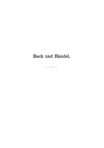 Ramann - Bach und Händel - Complete Book