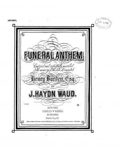 Waud - Funeral Anthem - Score