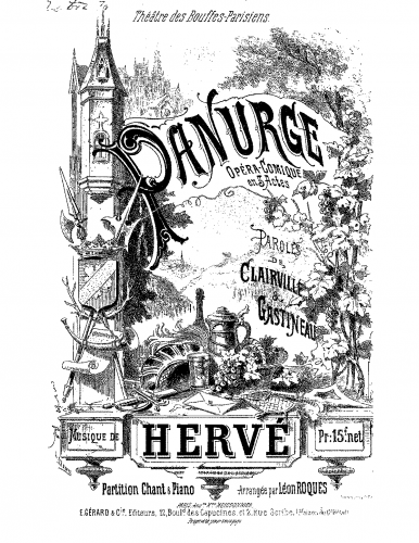 Hervé - Panurge - Vocal Score - Score