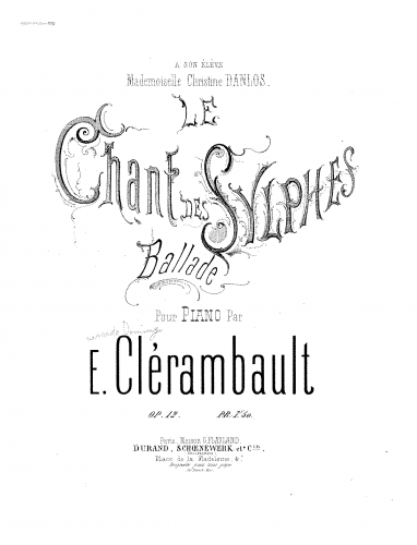 Clérambault - Le chant des sylphes - Score