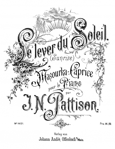 Pattison - Le lever du Soleil - Score