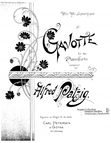 Patzig - Gavotte - Score