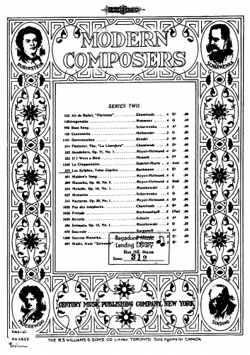 Bachmann - Les sylphes - Score