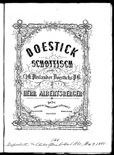 Albertsberger - Doestick Schottisch - Score