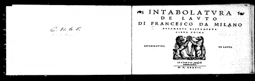 Milano - Intabolatura de lauto - Score