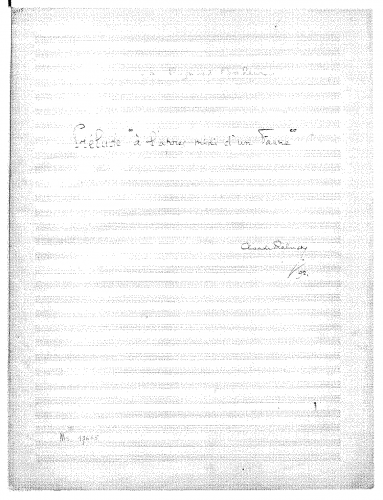 Debussy - Prélude à l?après-midi d?un faune - Score