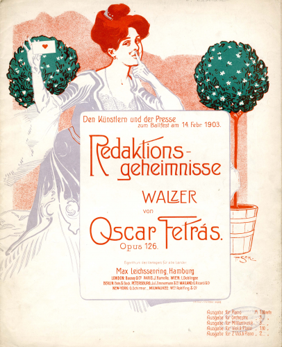 Fetrás - Redaktionsgeheimnisse, Op. 126 - Score