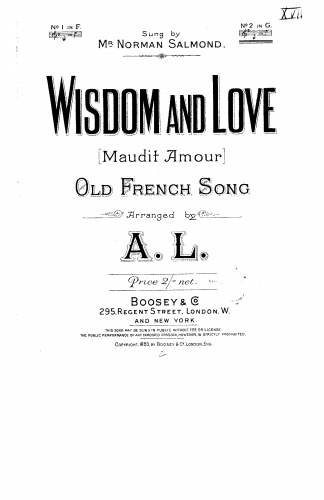 Lehmann - Wisdom and Love - Score