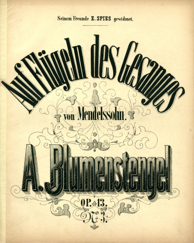 Blumenstengel - 8 Transcriptionen, Op. 13