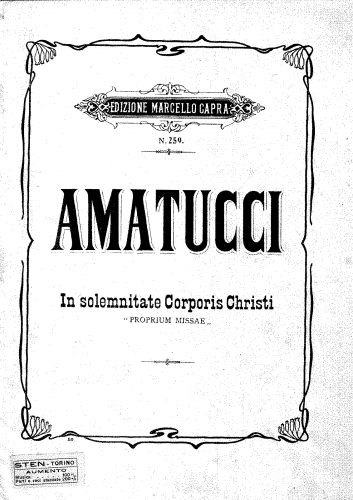 Amatucci - Proprium Missae - Vocal Score