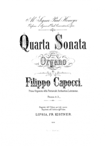 Capocci - Quarta Sonata - Score