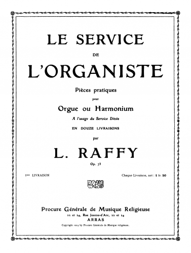 Raffy - Le Service de l'organiste - Book 1