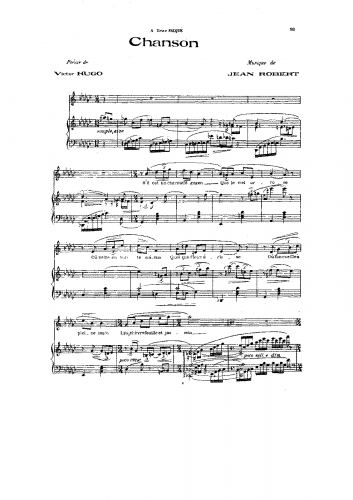 Robert - Chanson - Score