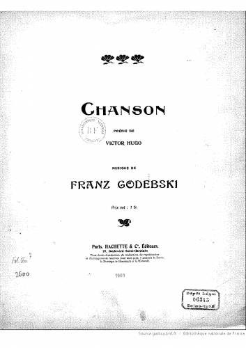 Godebski - Chanson - Score