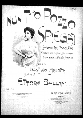 Bellini - Nun t''o pozzo spiegà! - Score