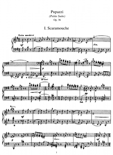 Schmitt - Pupazzi Op. 36 - Score