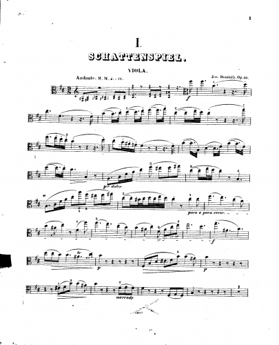 Dominik - 3 Charakterstücke,  Op. 20 - Viola part complete