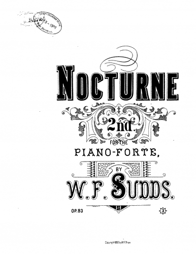 Sudds - Nocturne No. 2 - Piano Score - Score