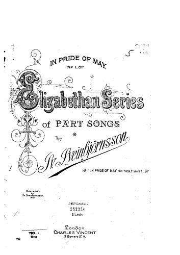 Sveinbjörnsson - In Pride of May - Part Song - Score