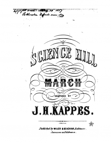 Kappes - Science Hill March - Piano Score - Score