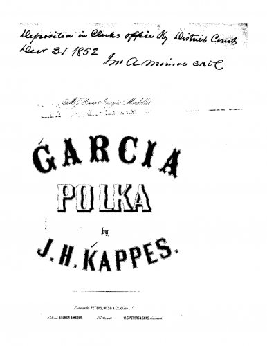 Kappes - Garcia - Piano Score - Score