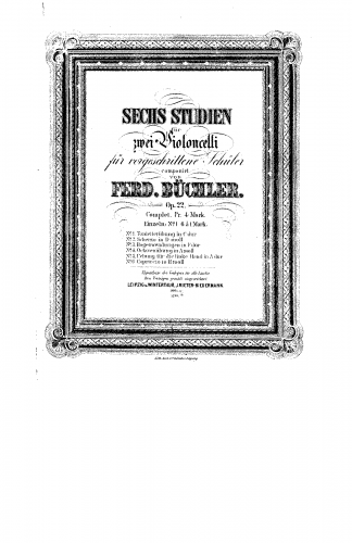 Büchler - 6 Studies for 2 Cellos