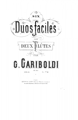 Gariboldi - Duos gradués pour 2 flûtes - Livre 1: 6 duos faciles pour deux flûtes