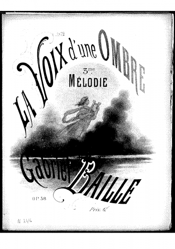 Baille - La Voix d'une Ombre, 5e mélodie pour le piano - Score