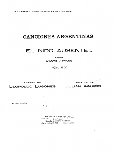 Aguirre - El nido ausente... - Score