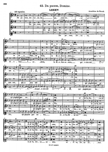 Bruck - Da pacem, Domine - Score